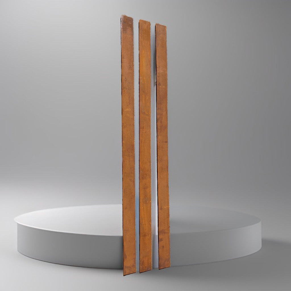 Bordura de acero corten expuesta