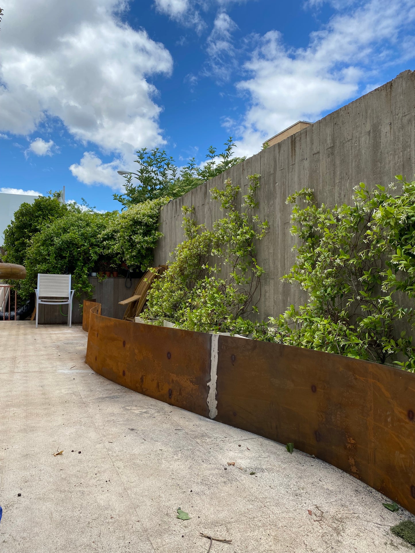 Jardinera acero corten a medida