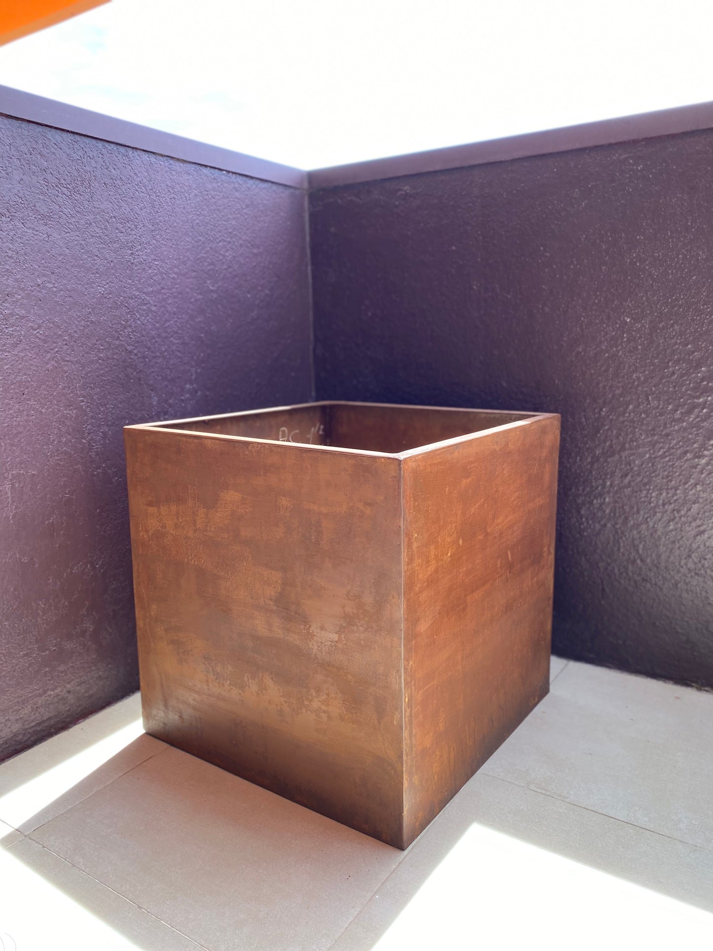 Jardinera acero corten a medida