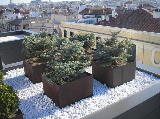 jardinera de acero corten
