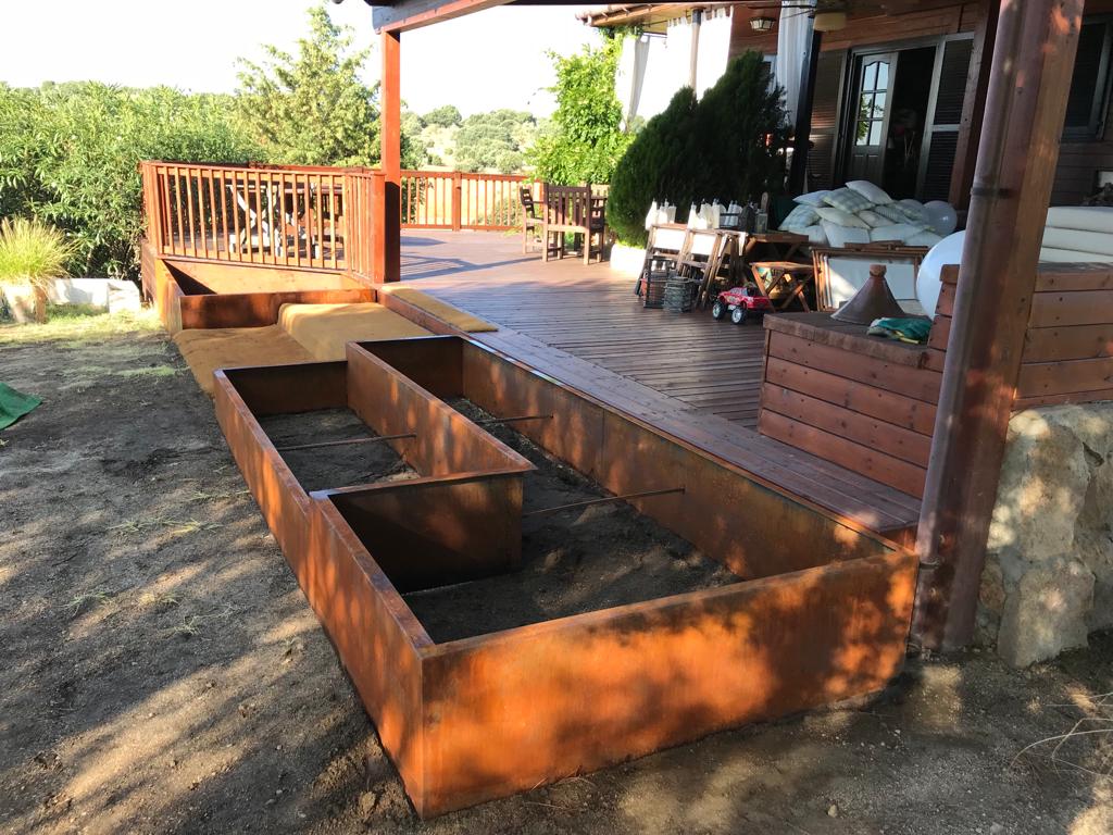 Jardinera acero corten a medida