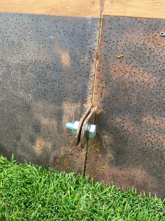 Unión borduras acero corten