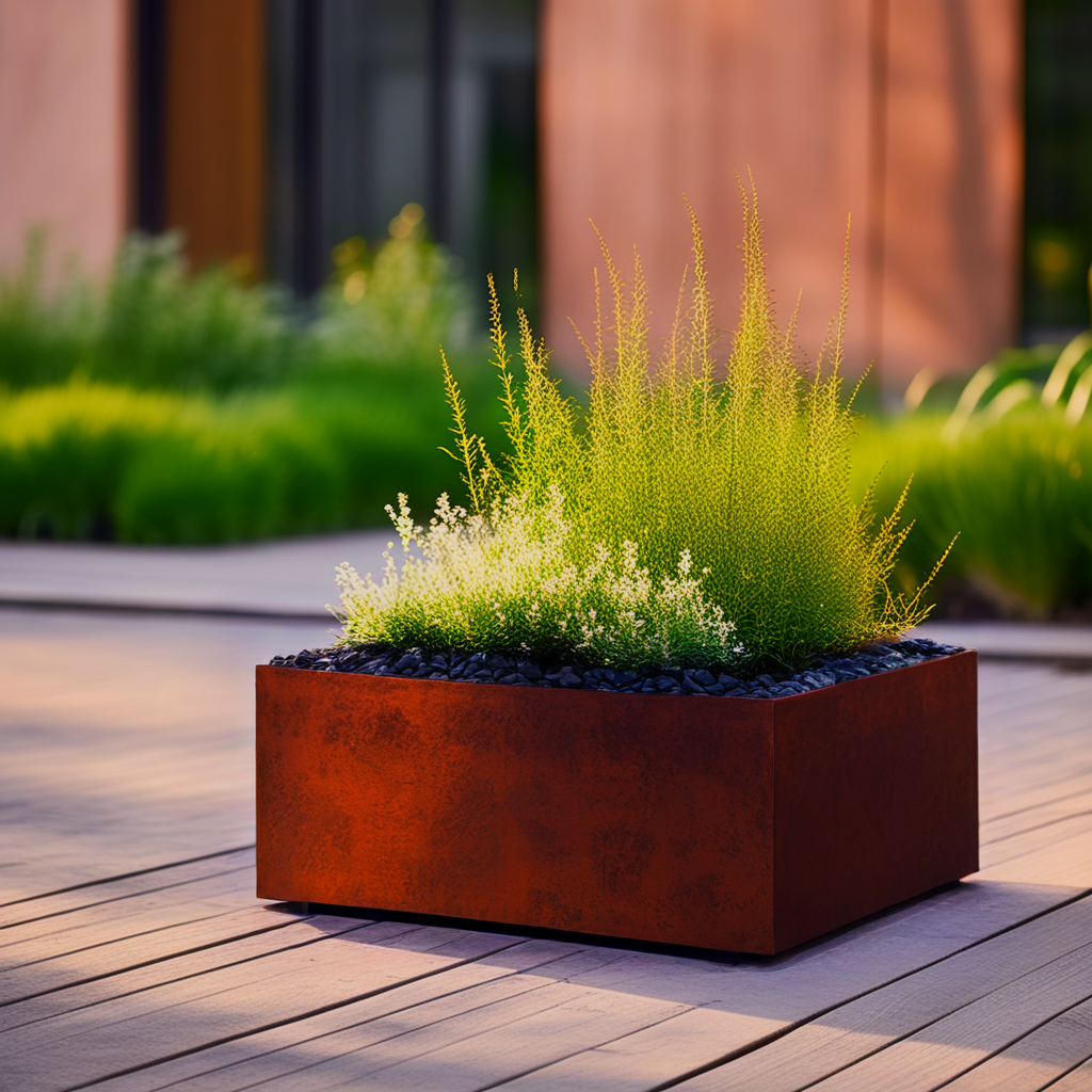 jardinera acero corten 