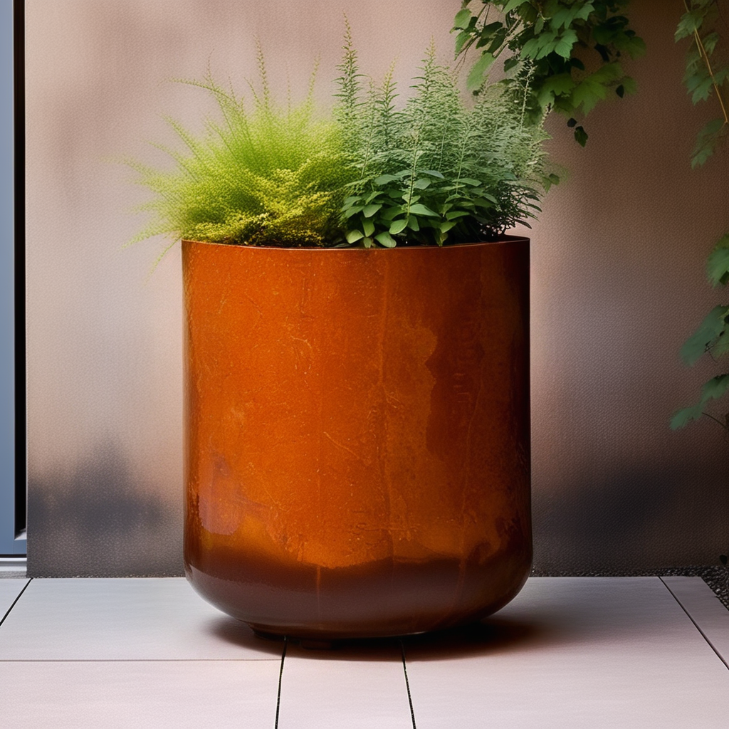 Jardinera acero corten a medida