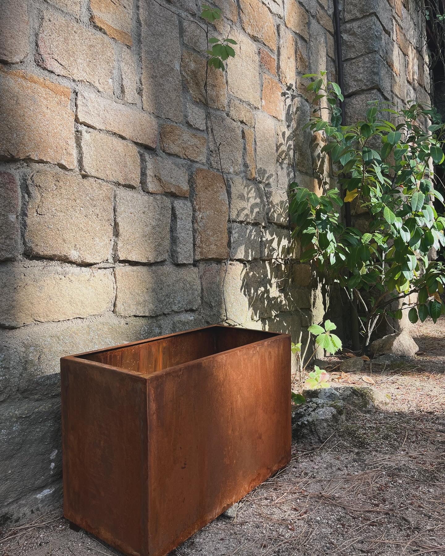 Jardinera acero corten rectangular